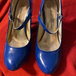 Chinese Laundry cobalt blue patent 3” heel